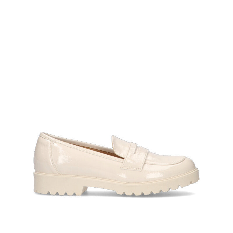 BIANCOANTICO Mocassino donna panna