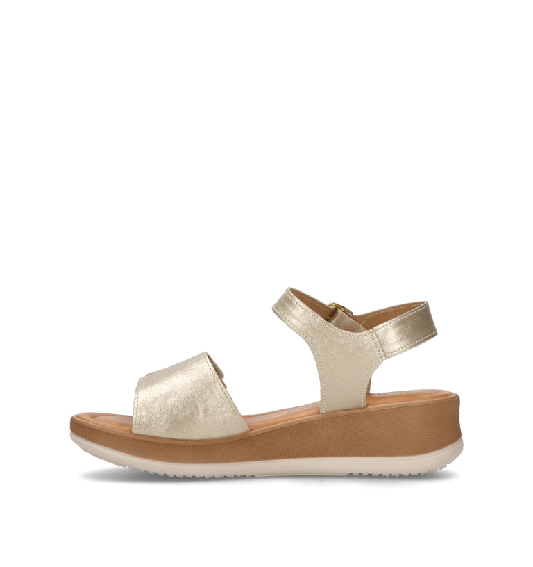 BIANCOANTICO Sandalo donna platino