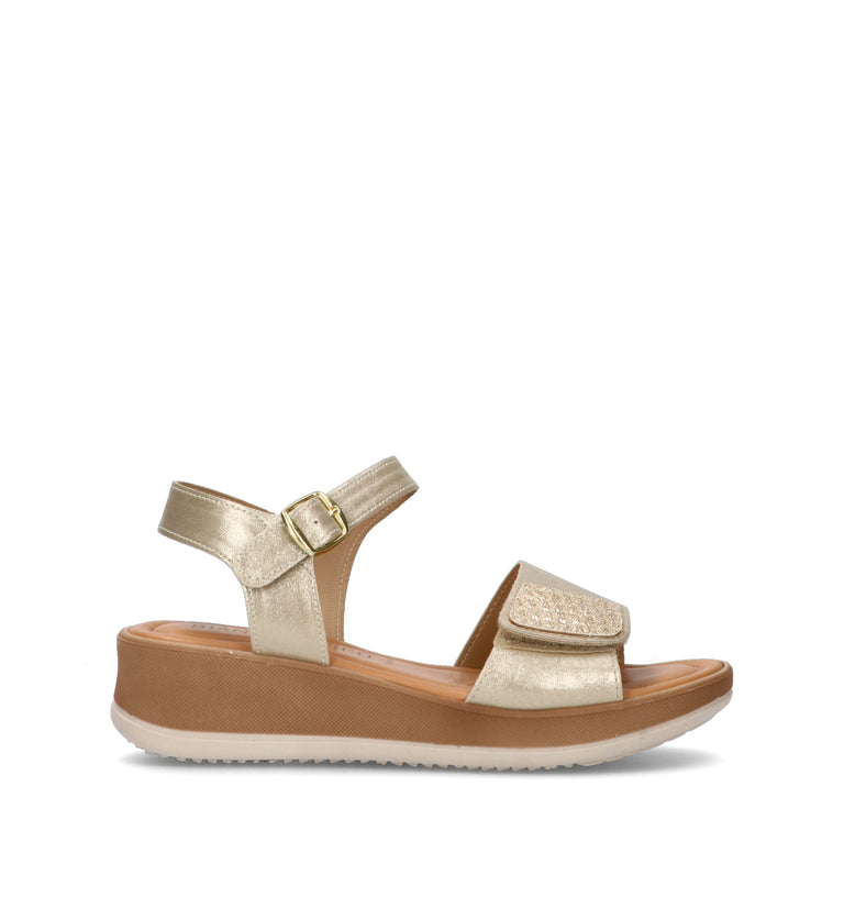 BIANCOANTICO Sandalo donna platino