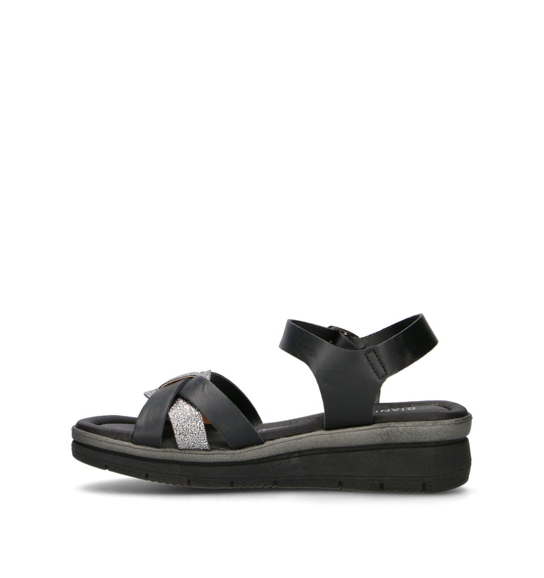 BIANCOANTICO Sandalo donna nero