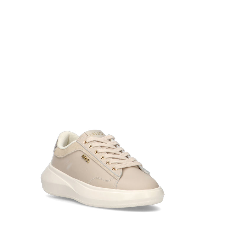 LIU JO Sneaker donna taupe in pelle