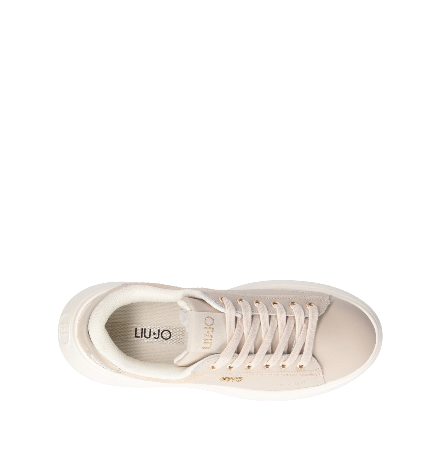 LIU JO Sneaker donna taupe in pelle