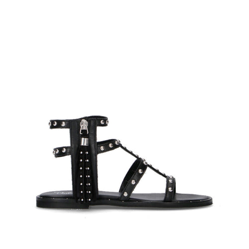 PHIL MELVIS Sandalo donna nero in pelle