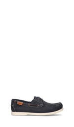 WRANGLER Scarpa barca uomo blu in nabuk