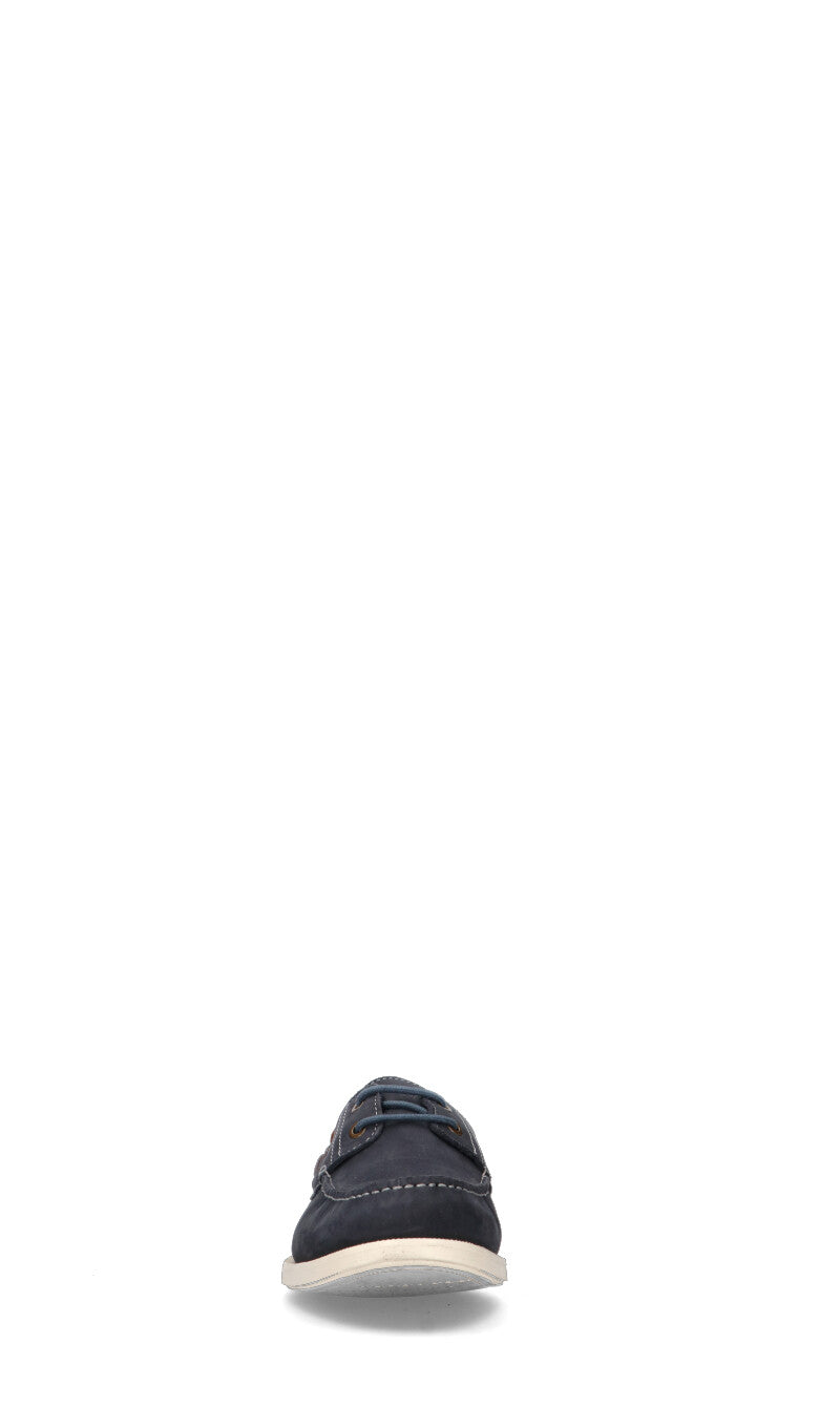 WRANGLER Scarpa barca uomo blu in nabuk