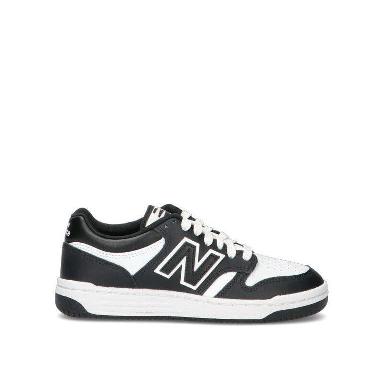 NEW BALANCE 480 Sneaker donna nera e bianca in pelle