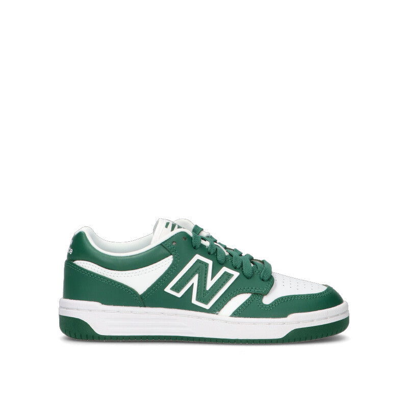 NEW BALANCE 480 Sneaker donna bianca/verde in pelle