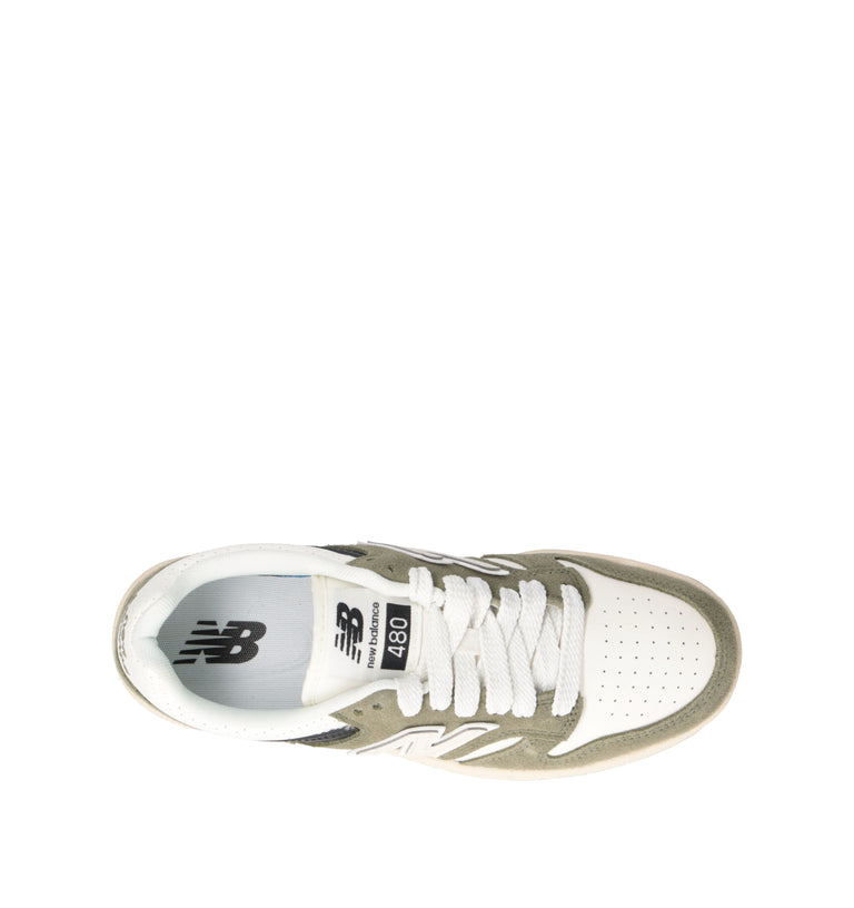 NEW BALANCE 480 Sneaker uomo verde in pelle