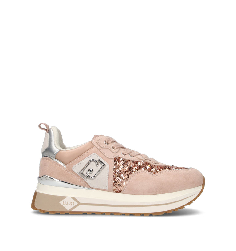 LIU JO Sneaker donna rosa in suede