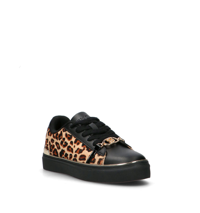 LIU JO Sneaker donna nera/maculata in cavallino