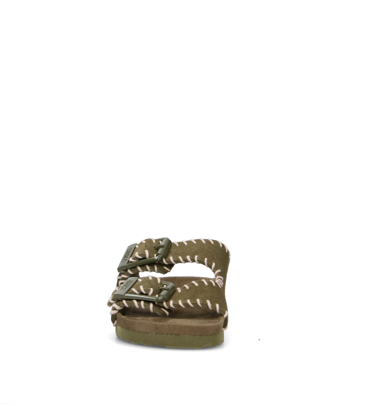 COLORS OF CALIFORNIA Ciabatta donna militare in suede