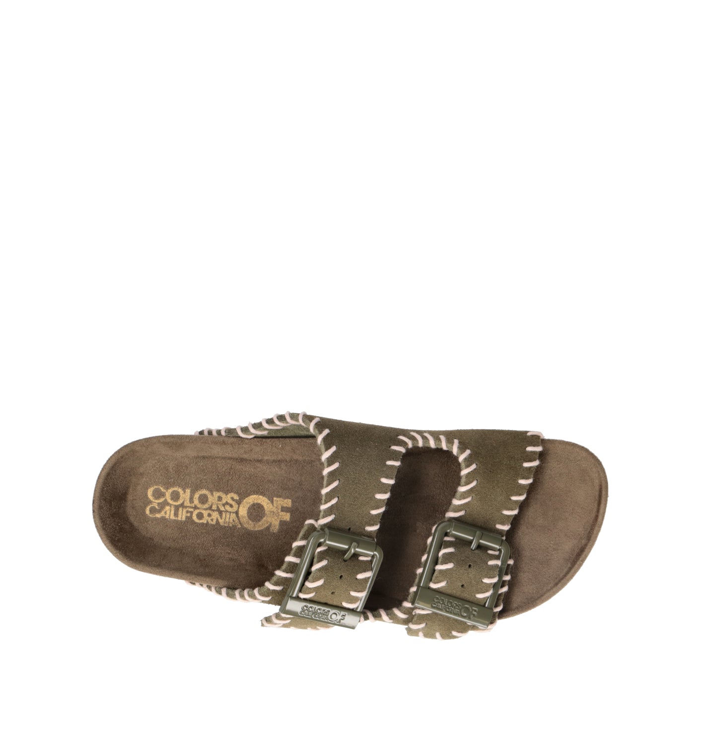COLORS OF CALIFORNIA Ciabatta donna militare in suede