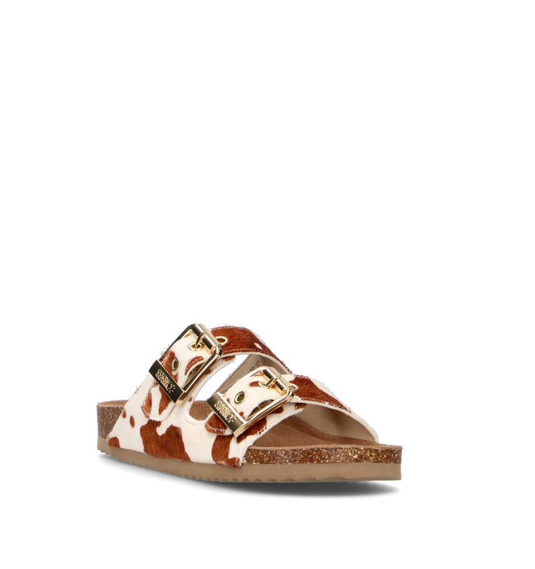 COLORS OF CALIFORNIA Ciabatta donna bianca/marrone in suede