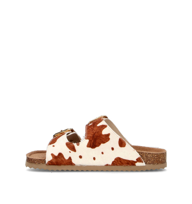 COLORS OF CALIFORNIA Ciabatta donna bianca/marrone in suede