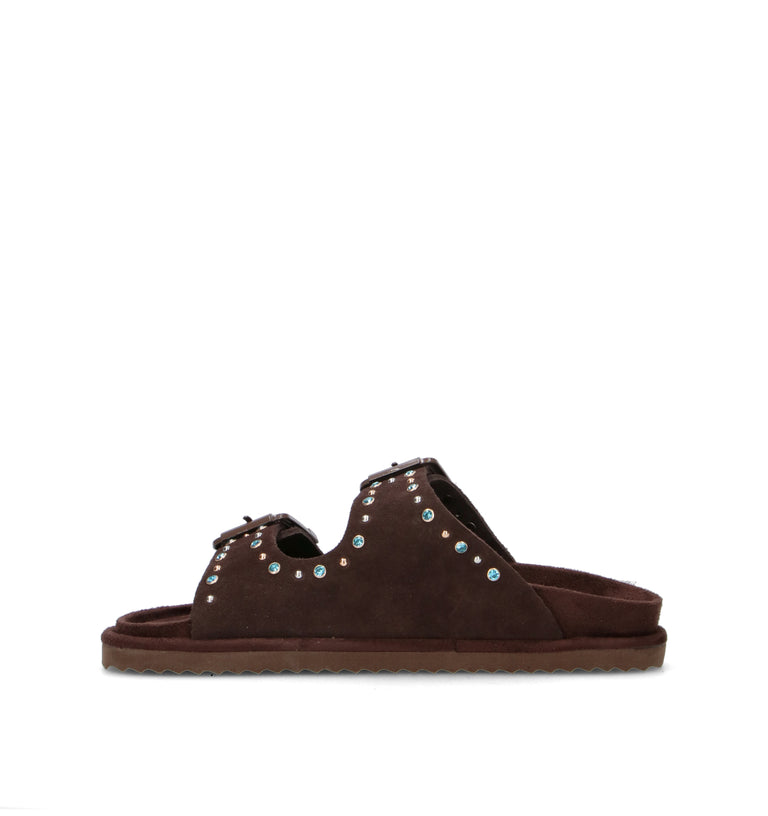 COLORS OF CALIFORNIA Ciabatta donna moka in suede