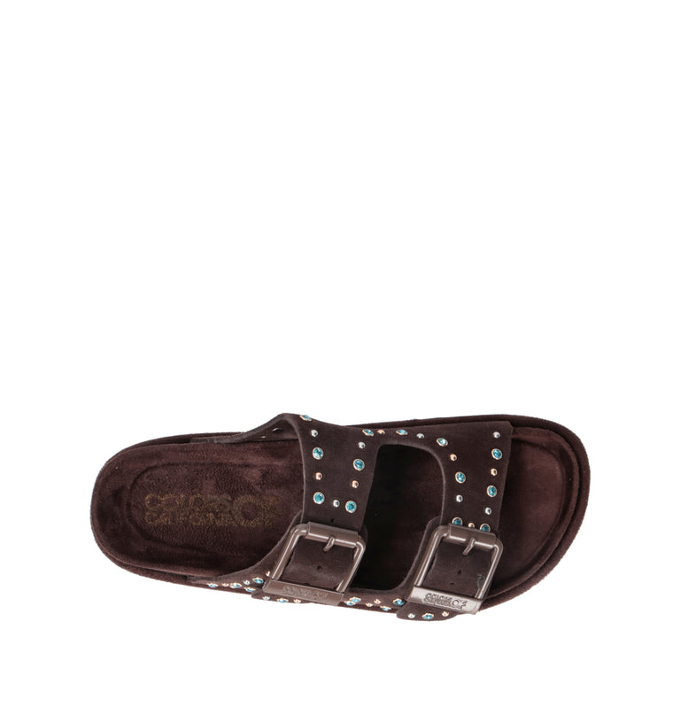 COLORS OF CALIFORNIA Ciabatta donna moka in suede
