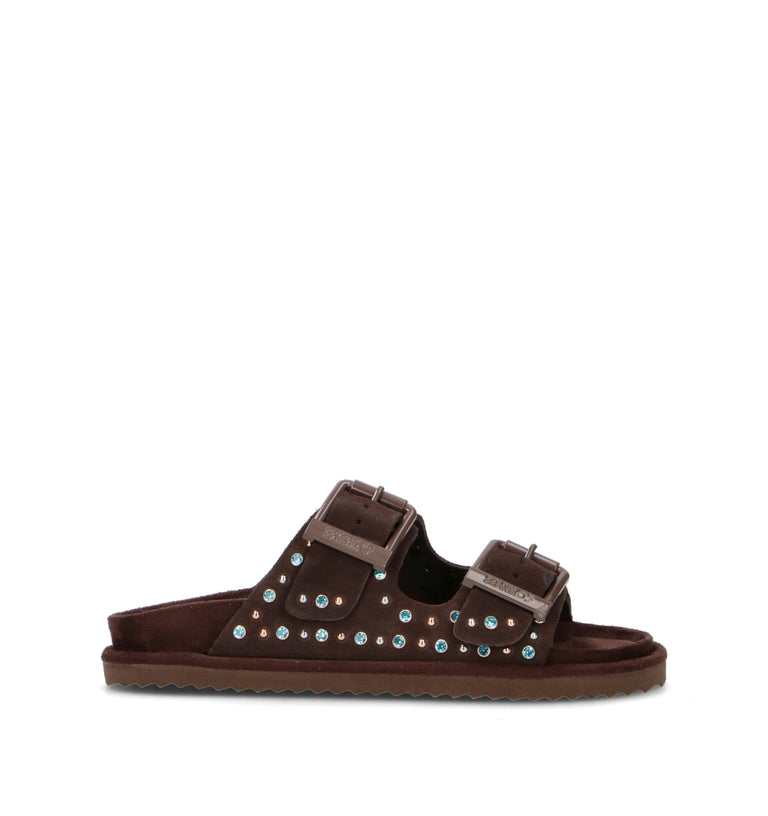 COLORS OF CALIFORNIA Ciabatta donna moka in suede
