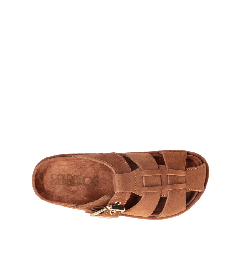 COLORS OF CALIFORNIA Ciabatta donna marrone in suede