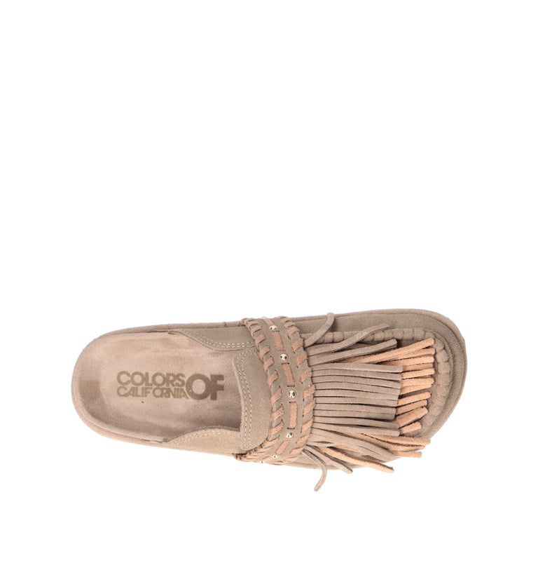 COLORS OF CALIFORNIA Sabot donna mud in suede