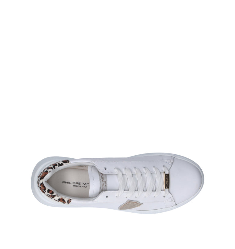 PHILIPPE MODEL Sneaker donna bianca in pelle