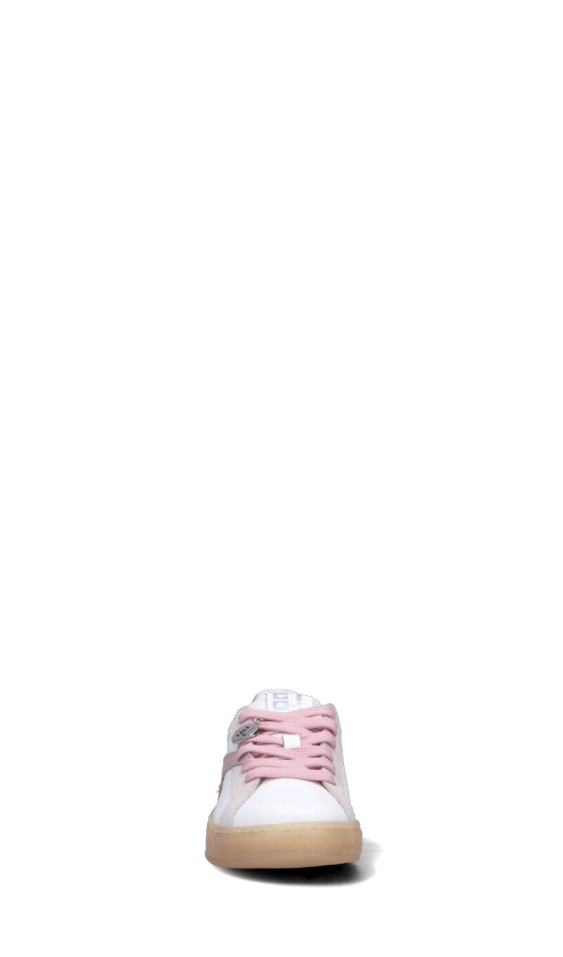 GIO+ Sneaker donna bianca/rosa in pelle