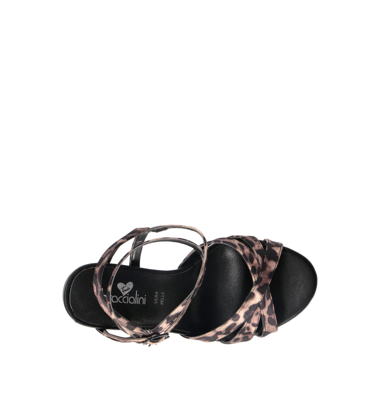BRACCIALINI Sandalo donna leopardato
