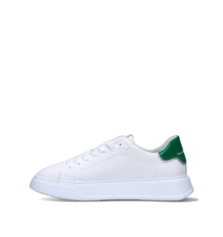 PHILIPPE MODEL Sneaker uomo bianca/verde in pelle