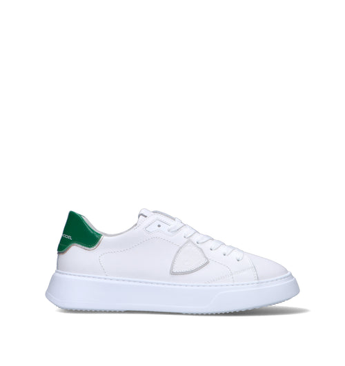 PHILIPPE MODEL Sneaker uomo bianca/verde in pelle