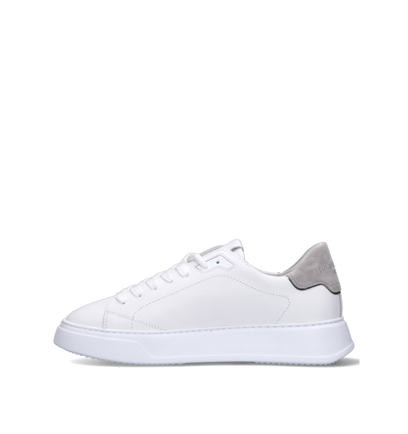 PHILIPPE MODEL Sneaker uomo bianca/grigia in pelle