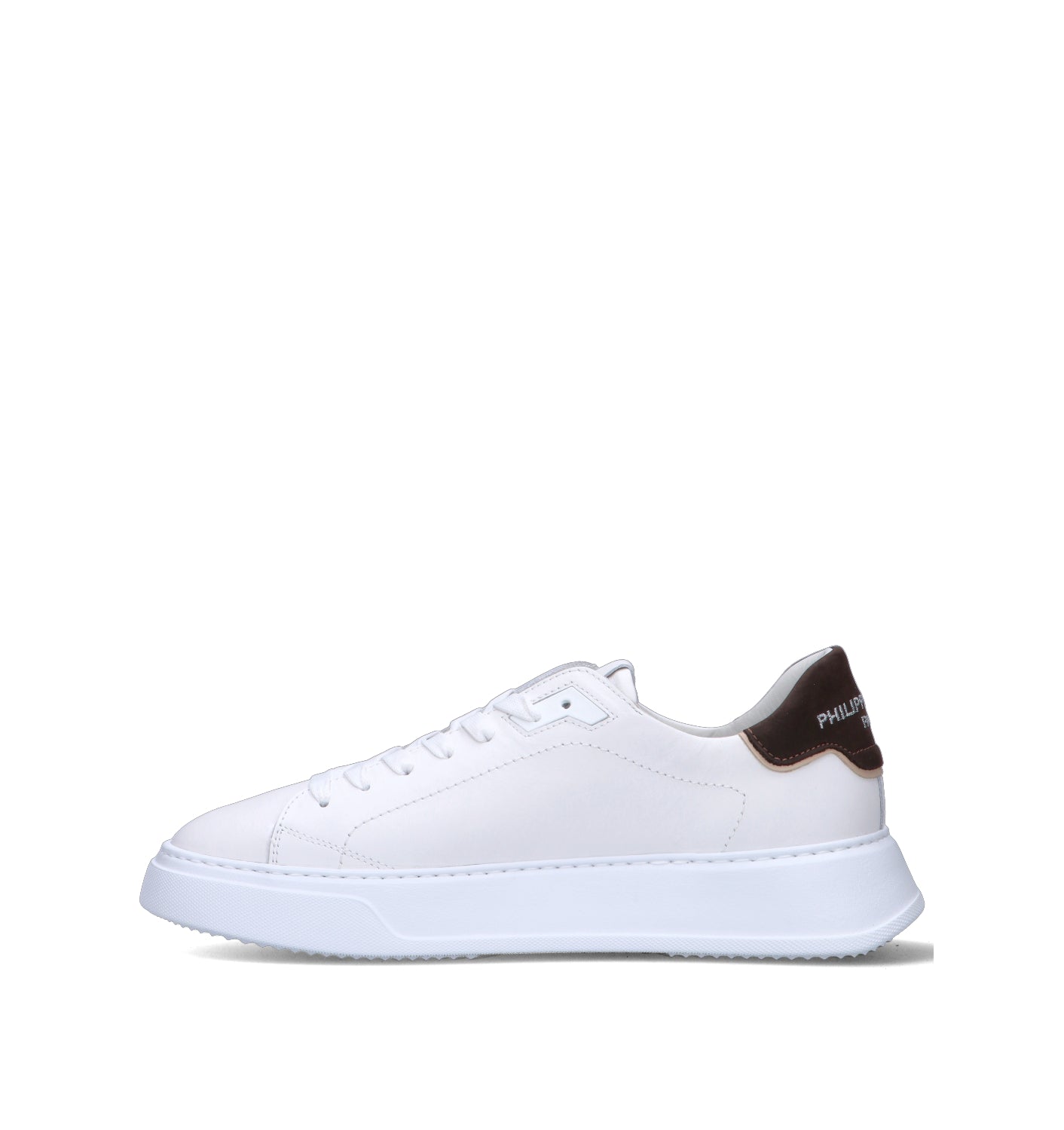 PHILIPPE MODEL Sneaker uomo bianca/marrone in pelle