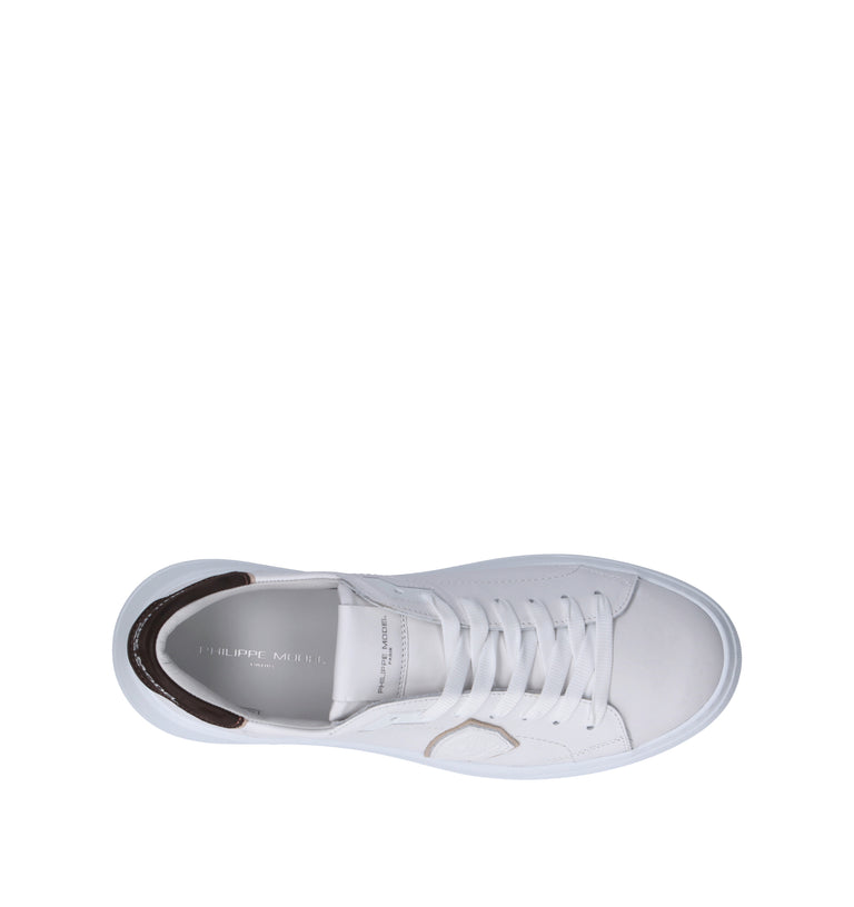 PHILIPPE MODEL Sneaker uomo bianca/marrone in pelle