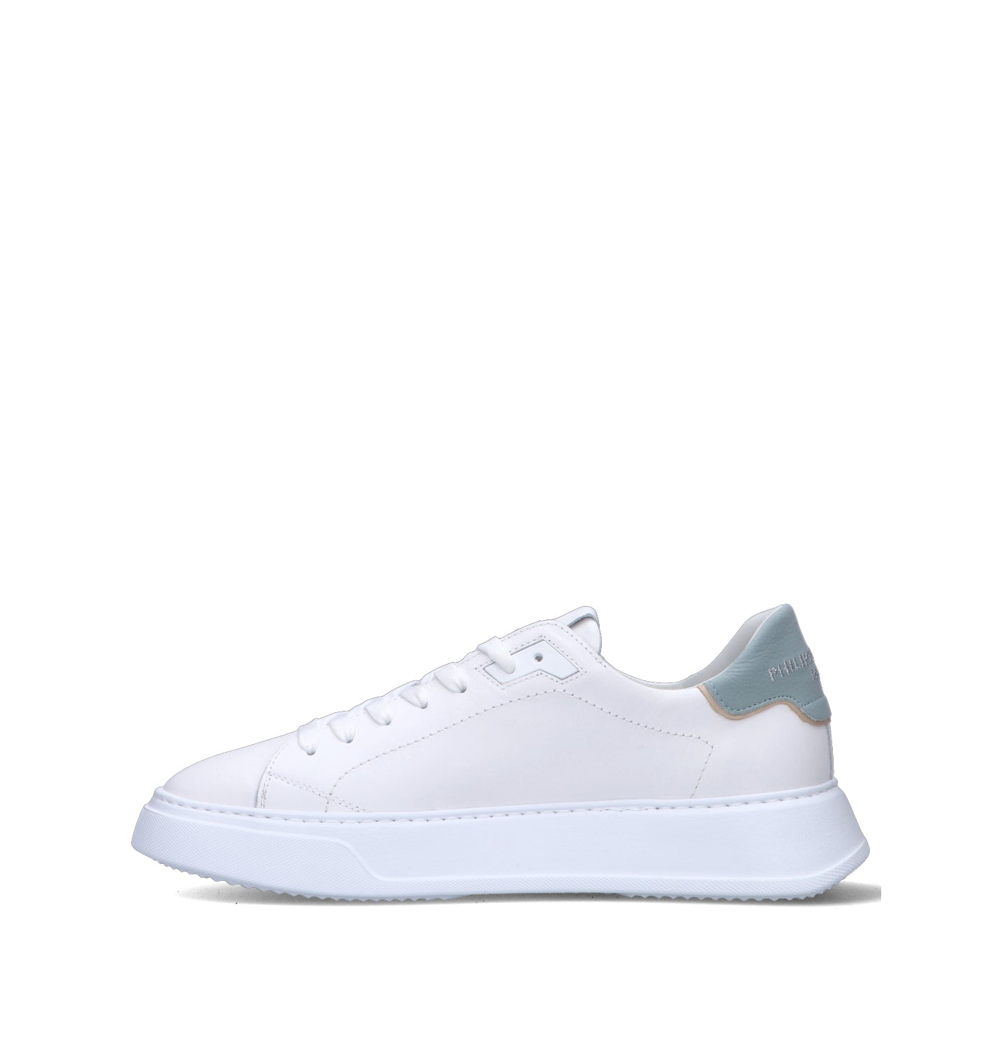 PHILIPPE MODEL Sneaker uomo bianca/azzurra in pelle