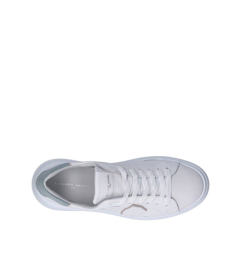 PHILIPPE MODEL Sneaker uomo bianca/azzurra in pelle