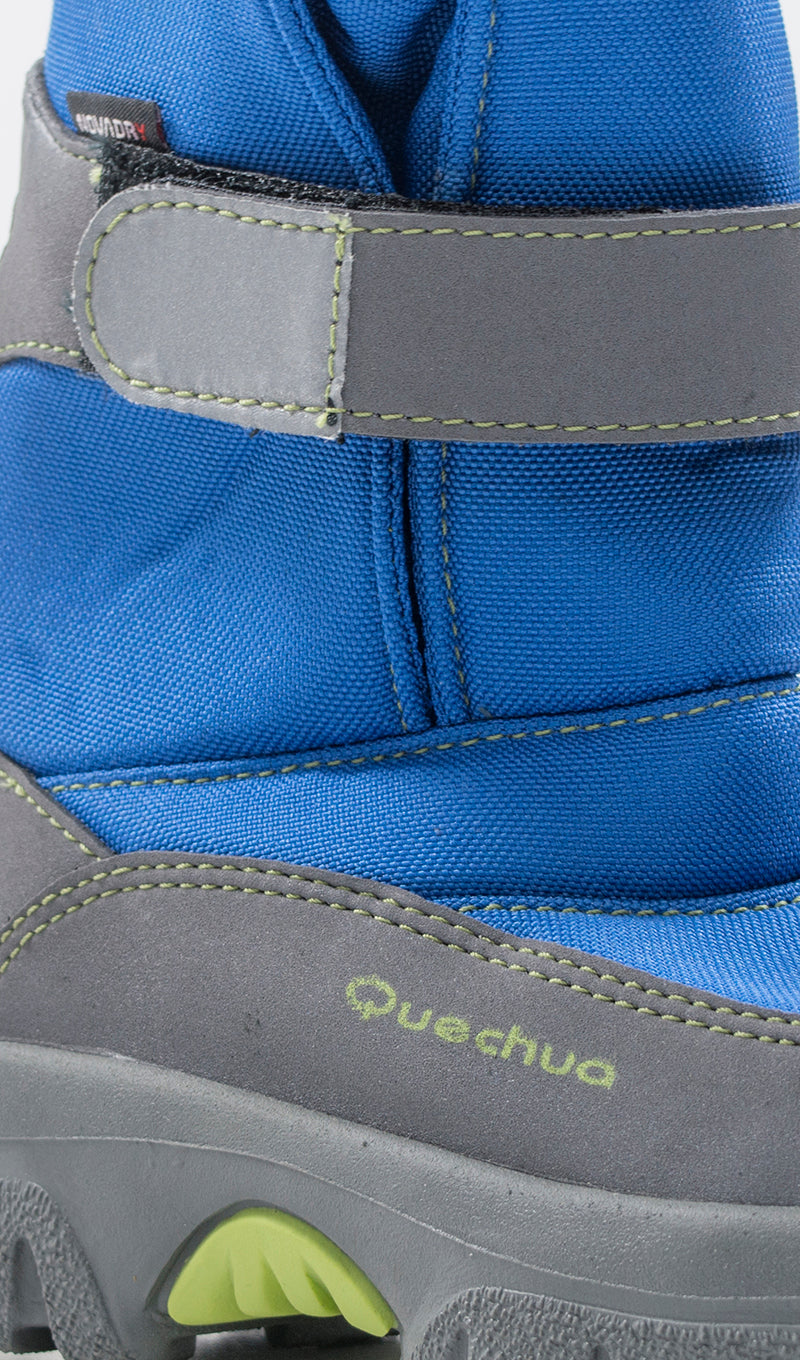 QUECHUA Boot bambino blu/marrone in tessuto