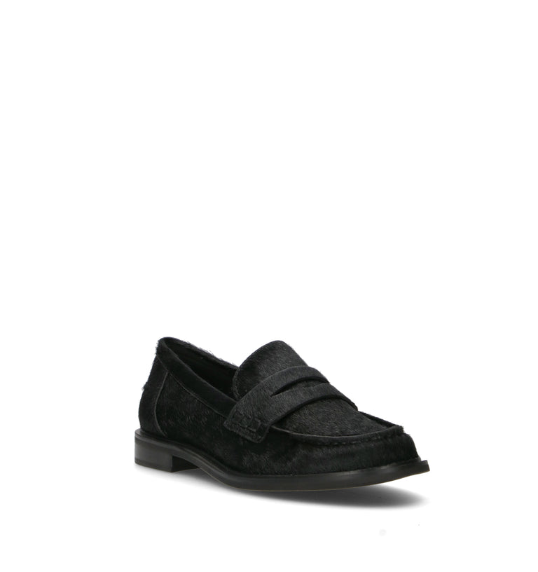 CAFéNOIR Mocassino donna nero in cavallino