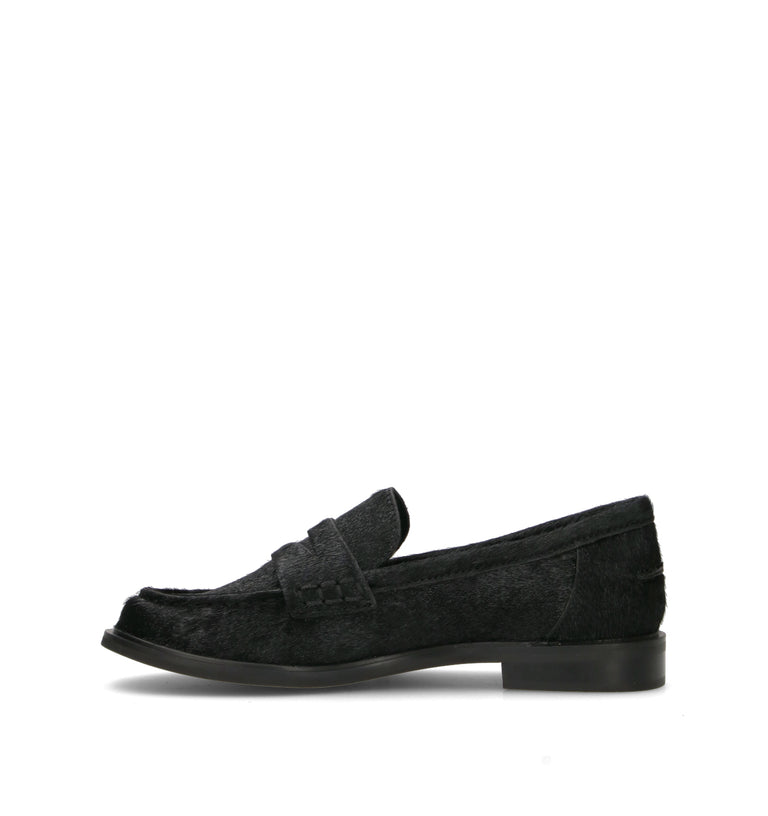 CAFéNOIR Mocassino donna nero in cavallino