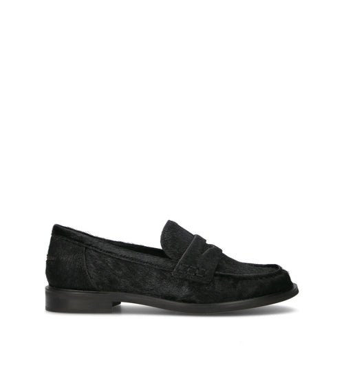 CAFéNOIR Mocassino donna nero in cavallino