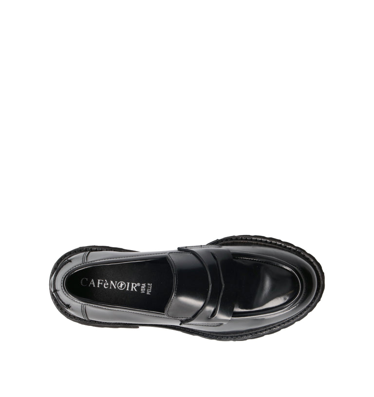 CAFéNOIR Mocassino donna nero in pelle