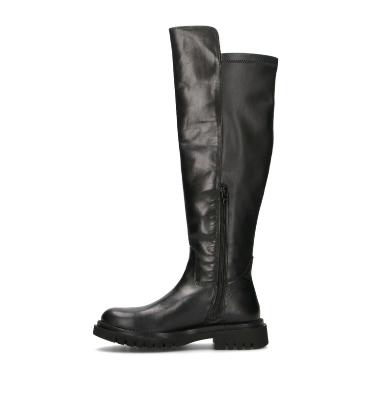 CAFéNOIR Stivale donna nero in pelle