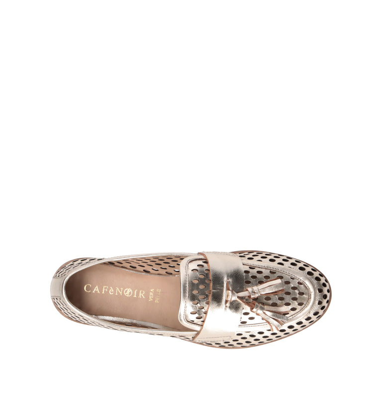 CAFéNOIR Mocassino donna oro in pelle