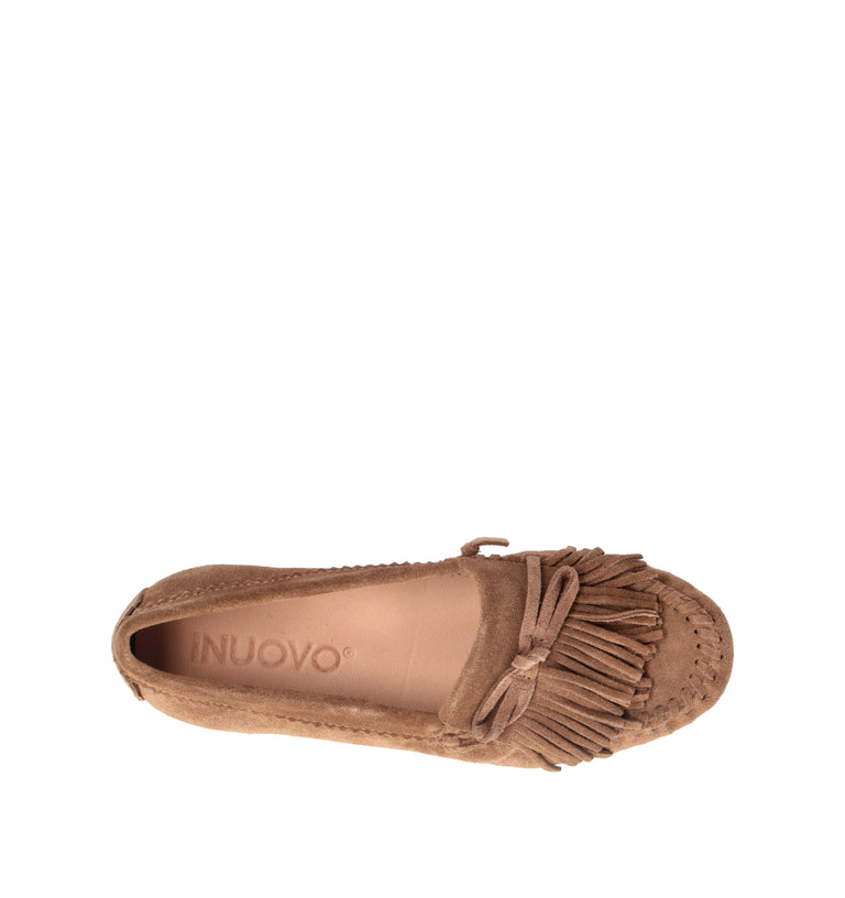 INUOVO Mocassino donna sigaro in suede