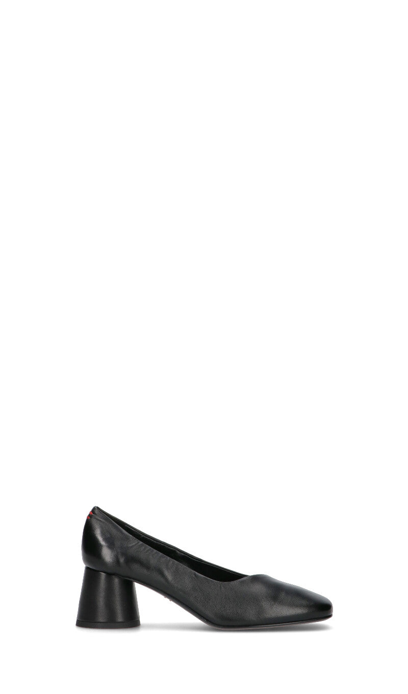 HALMANERA Décolleté donna nera in pelle
