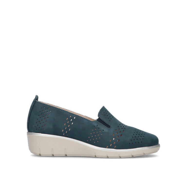 CAMILA Scarpa comfort donna blu in pelle