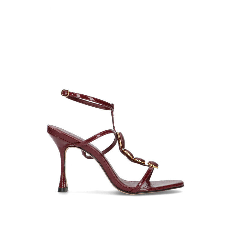 VICENZA Sandalo donna bordeaux in pelle