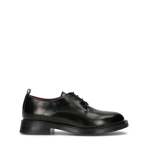 LORENZO MARI Stringata donna nera in pelle