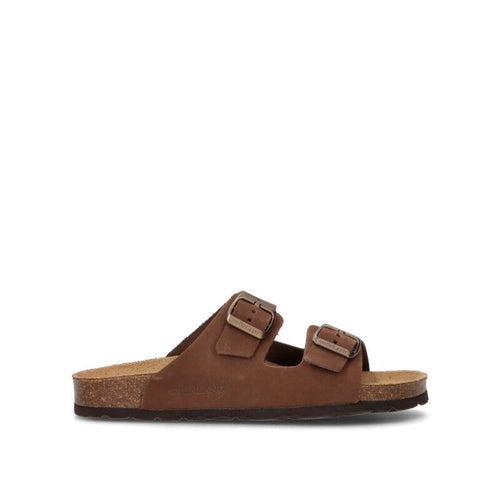 GRUNLAND Ciabatta donna marrone in pelle