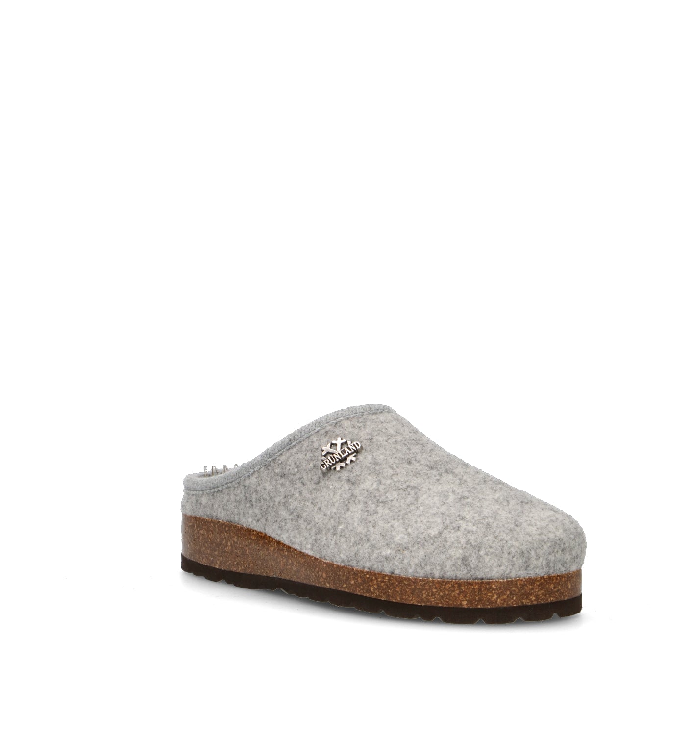 GRUNLAND Pantofola donna grigia