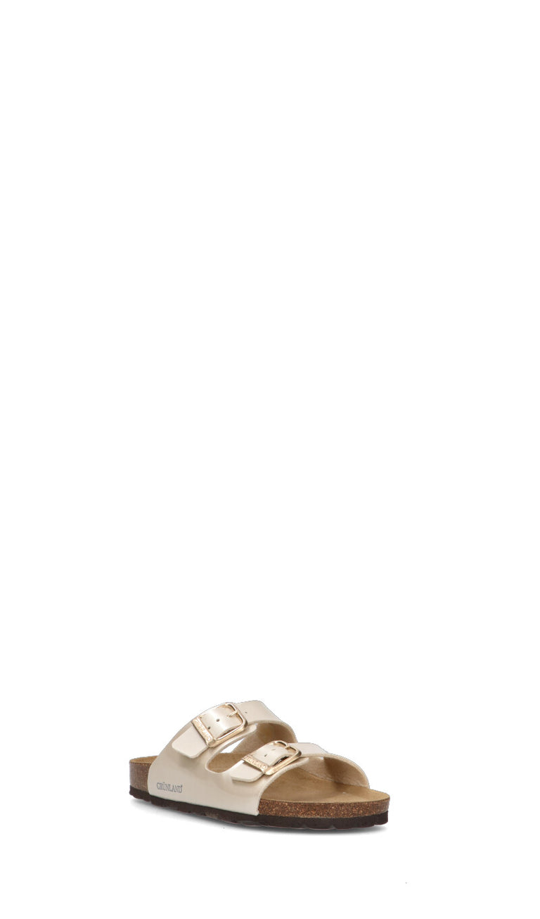 GRUNLAND Ciabatta donna platino