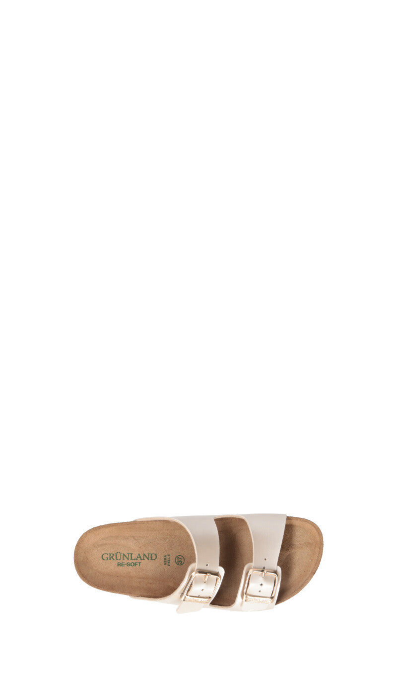 GRUNLAND Ciabatta donna platino