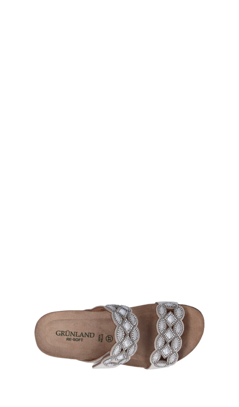 GRUNLAND Ciabatta donna bianca